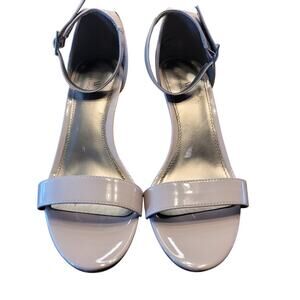 Worthington Patent Leather Strappy Heels 7.5 Nude‑Lilac Open Toe GUC
